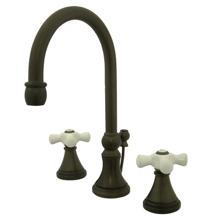 Kingston Brass 8" Widespread Bathroom Faucet, Oil Rubbed Bronze KS2985PX